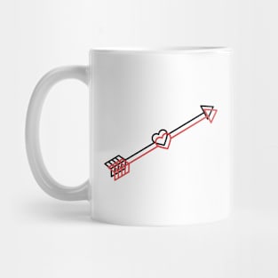 Heart and arrow Mug